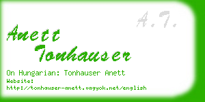 anett tonhauser business card